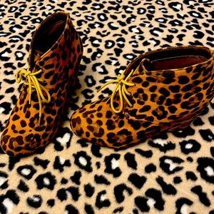 Bella Marie leopard wedges, sz 7.5